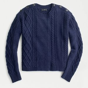 J.Crew-Navy Chunky Cableknit Sweater-Sz XL